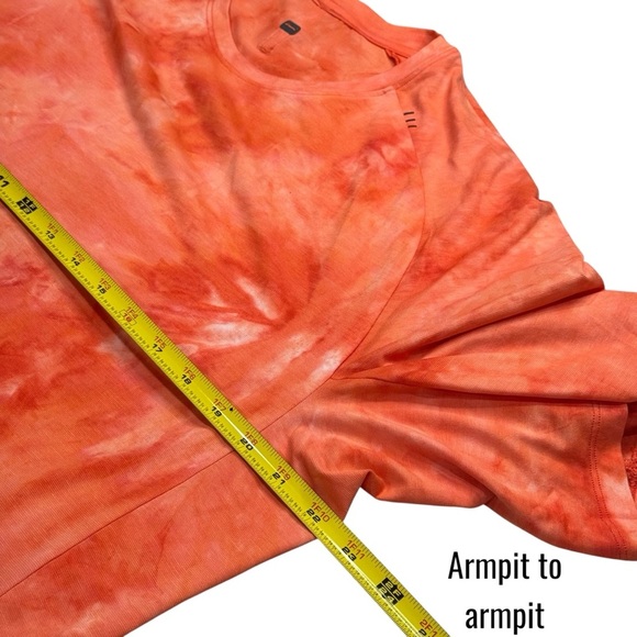 LuLuLemon DDWZ Orange Tie Dye Always Agile Short Sleeve Athletic Top Men's XL - Picture 8 of 9